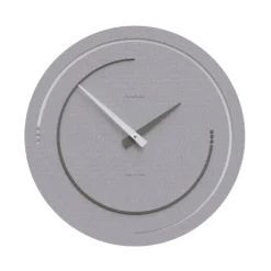 Orologi Da Parete Moderni-Selezionato da Mazzolaluce Orologio rotondo da parete in legno moderno grigio quarzo