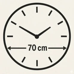 Orologi Da Parete Moderni-Selezionato da Mazzolaluce Orologio rotondo da parete moderno effetto marmo beige dettagli oro 70cm