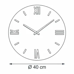 Orologi Da Parete Moderni-Selezionato da Mazzolaluce Orologio rotondo da parete moderno 40cm effetto specchio fume'
