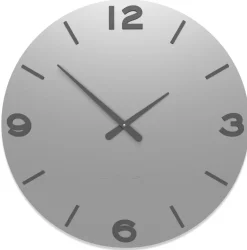 Orologi Da Parete Moderni-Selezionato da Mazzolaluce Orologio rotondo da parete moderno smarty legno colore alluminio
