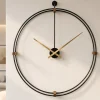 Orologi Da Parete Moderni-Selezionato da Mazzolaluce Orologio rotondo da parete nero design minimal 60cm