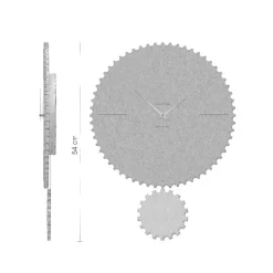 Orologi Da Parete Moderni-Selezionato da Mazzolaluce Orologio rotondo da parete verde in legno con pendolo