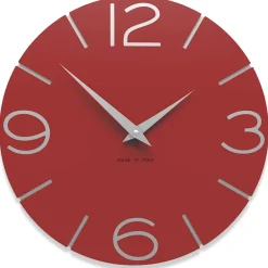 Orologi Da Parete Moderni-Selezionato da Mazzolaluce Orologio rotondo moderno da parete colore rubino