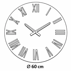 Orologi Da Parete Moderni-Selezionato da Mazzolaluce Orologio rotondo moderno specchio numeri argento cristallo laccato nero
