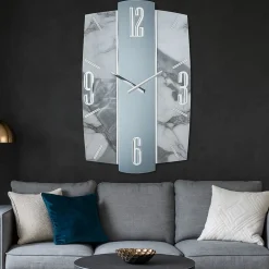 Orologi Da Parete Moderni-Selezionato da Mazzolaluce Orologio saturno per parete 74cm effetto marmo specchio