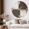 Orologi Da Parete Moderni-Selezionato da Mazzolaluce Orologio tondo grande 80cm legno resina beige da parete moderno >sospeso<
