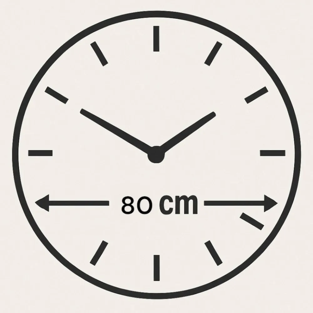 Orologi Da Parete Moderni-Selezionato da Mazzolaluce Orologio tondo grande 80cm legno resina beige da parete moderno >sospeso<