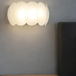 Applique Camera Da Letto-Ideal Lux Ovalino ap2 applique vetro curva per camera da letto