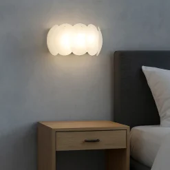 Applique Camera Da Letto-Ideal Lux Ovalino ap2 applique vetro curva per camera da letto
