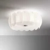Plafoniere Moderne-Ideal Lux Ovalino pl5 plafoniera per camera da letto in vetro