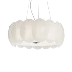 Lampadari Moderni-Ideal Lux Ovalino sp8 lampadario moderno particolare vetri satinati