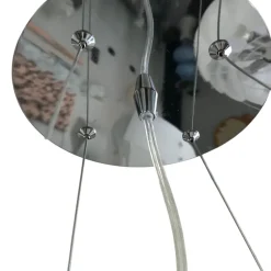 Lampadari Cucina-Ideal Lux Ovalino sp5 lampadario di vetro satinato