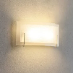 Applique Da Parete-Perenz Illuminazione Overlap applique vetro bianco led 18w 3000k