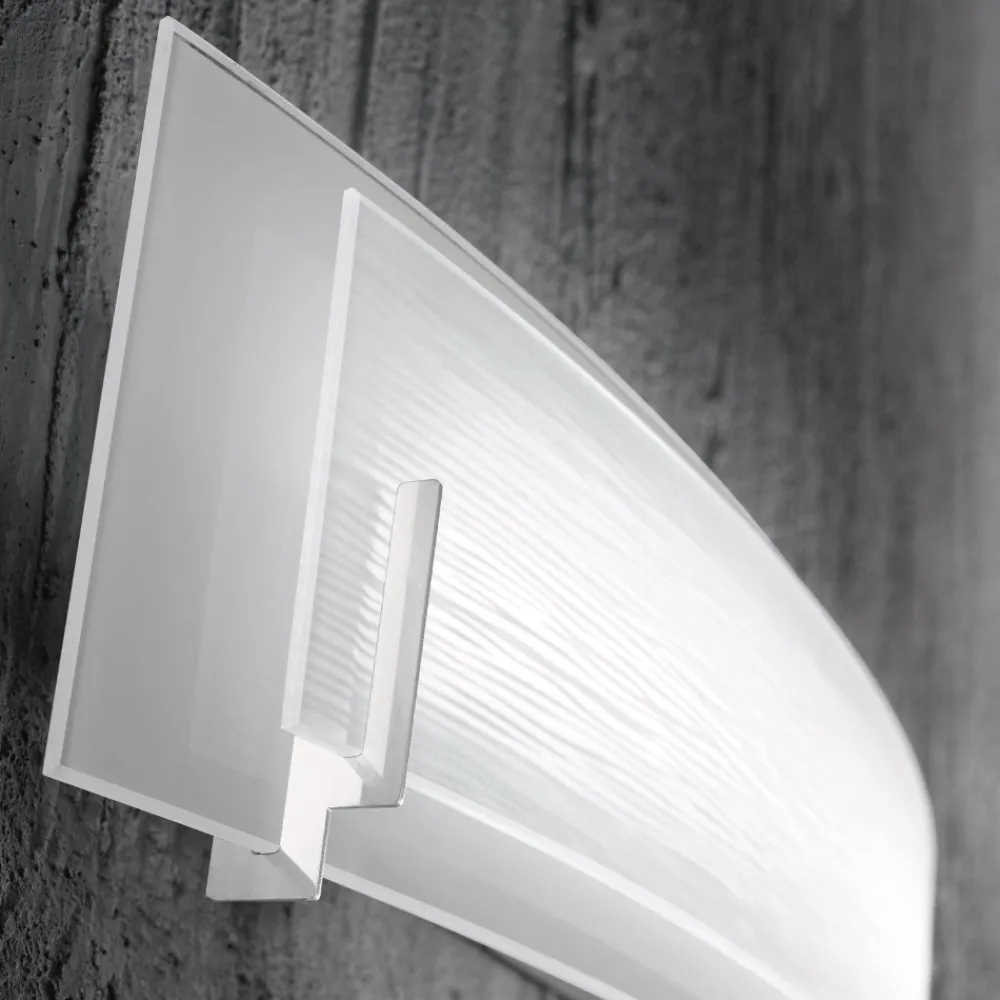 Applique Da Parete-Perenz Illuminazione Overlap applique vetro bianco led 18w 3000k
