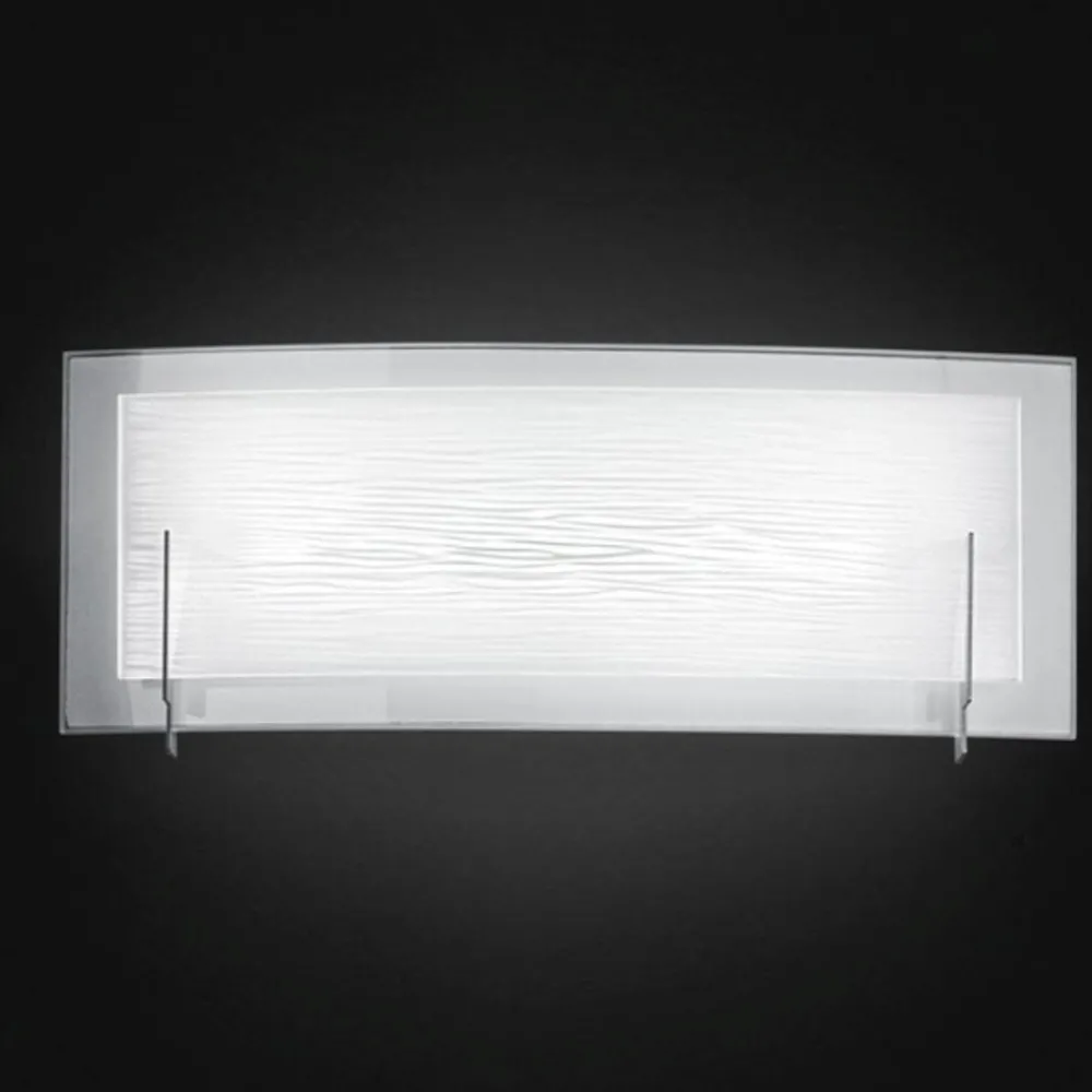 Applique Da Parete-Perenz Illuminazione Overlap applique vetro bianco led 18w 3000k