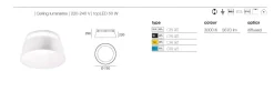 Plafoniere Moderne-Stilnovo Oxygen bianca plafoniera led 50w 3000k luce dimmerabile