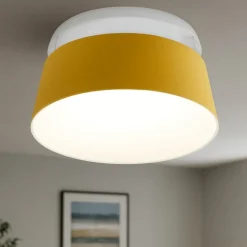 Plafoniere Moderne-Stilnovo Oxygen plafoniera gialla led 50w 3000k dimmerabile moderna