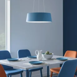 Lampadari Moderni-Stilnovo Oxygen stlinovo lampadario azzurro moderno led 36w 3000k dimmerabile