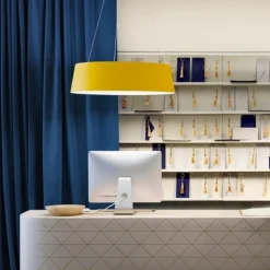 Lampadari Moderni-Stilnovo Oxygen stlinovo lampadario moderno giallo led 36w 3000k dimmerabile
