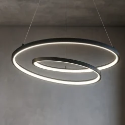 Lampadari Moderni-Ideal Lux Oz bianco sp d60 dali push lampadario led dimmerabile 48w 3000k