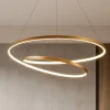 Lampadari Moderni-Ideal Lux Oz oro lampadario moderno led dimmerabile 47w 3000k