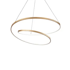 Lampadari Moderni-Ideal Lux Oz oro lampadario moderno led dimmerabile 47w 3000k