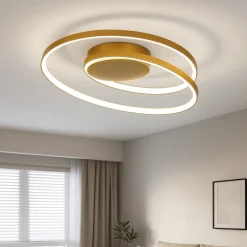 Plafoniere Moderne-Ideal Lux Oz ottone pl on-off plafoniera a led 49w 3000k