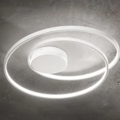 Plafoniere Moderne-Ideal Lux Oz pl dali plafoniera bianca led 3000k dali push design