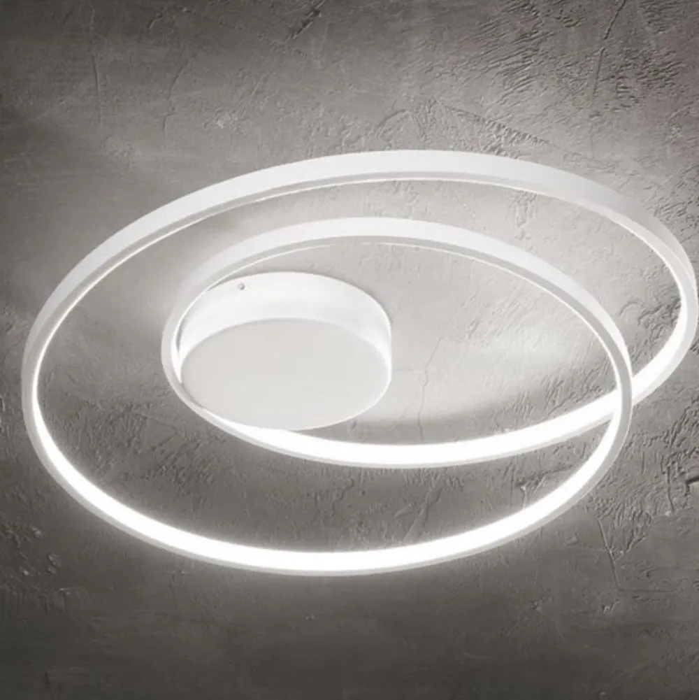 Plafoniere Moderne-Ideal Lux Oz pl dali plafoniera bianca led 3000k dali push design