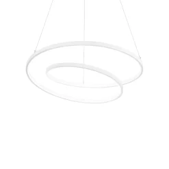 Lampadari Moderni-Ideal Lux Oz sp d60 bianco dali push lampadario dimmerabile moderno led 47w 3000k