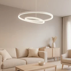 Lampadari Moderni-Ideal Lux Oz sp d60 bianco lampadario per soggiorno moderno led 47w 3000k