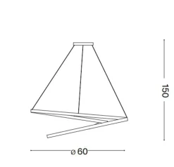 Lampadari Moderni-Ideal Lux Oz sp d60 bianco lampadario per soggiorno moderno led 47w 3000k