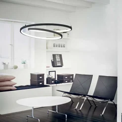 Lampadari Moderni-Ideal Lux Oz sp d60 on-off nero lampadario led 47w 3000k