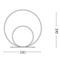 Abat Jour-Ideal Lux Oz tl on-off 2700k abat-jour da comodino moderna ottone led