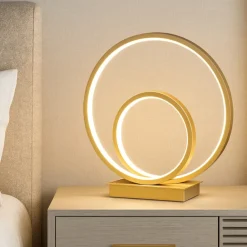 Abat Jour-Ideal Lux Oz tl on-off ottone abat-jour da comodino design moderna led 23w 3000k