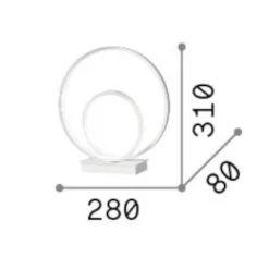 Abat Jour-Ideal Lux Oz tl on-off ottone abat-jour da comodino design moderna led 23w 3000k