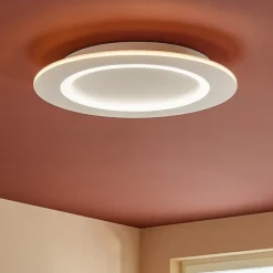 Plafoniere Moderne-Eglo Padrogiano z plafoniera moderna tonda controllo remoto led rgb 2700k a 6500k