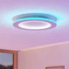 Plafoniere Moderne-Eglo Padrogiano z plafoniera circolare moderna led rgb da 2700k a 6500k smart