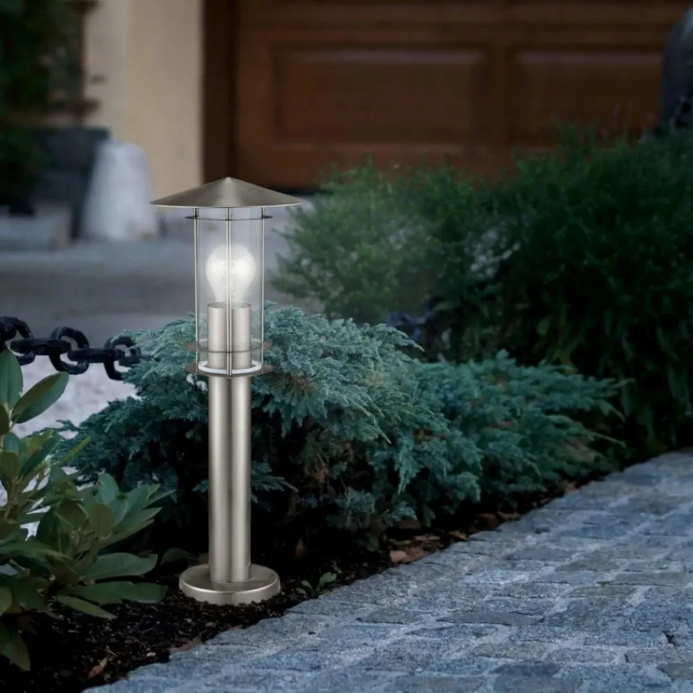 Lampioni Da Giardino-Eglo Paletto da esterno giardino acciaio inox lisio