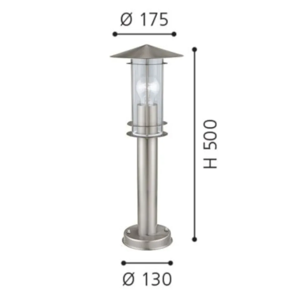 Lampioni Da Giardino-Eglo Paletto da esterno giardino acciaio inox lisio