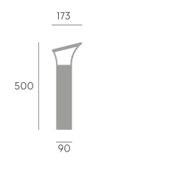 Lampioni Da Giardino-Selezionato da Mazzolaluce Paletto da esterno giardino moderno grafite 50cm