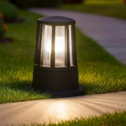 Lampioni Da Giardino-Selezionato da Mazzolaluce Paletto lampioncino moderno da per giardino antracite