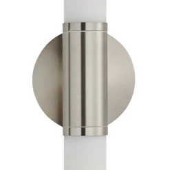 Applique Da Bagno-Eglo Palmera applique da bagno moderno in vetro bianco 2 luci ip44