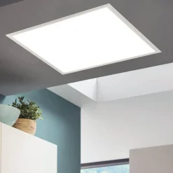 Plafoniere Moderne-Eglo Pannello led 30x30 da incasso o plafoniera 16w 4000k salobrena