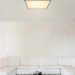 Plafoniere Moderne-Selezionato da Mazzolaluce Pannello led 30x30 plafone quadrato 12w 3000k antracite
