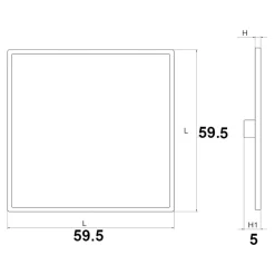 Plafoniere Moderne-Eglo Pannello led 60x60 40w 4000k plafoniera per ufficio salobrena