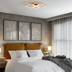 Plafoniere Moderne-Eglo Paranday plafoniera led design moderno nera dimmerabile 3000k-6500k