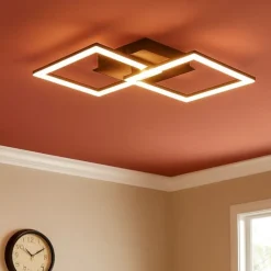 Plafoniere Moderne-Eglo Paranday z plafoniera moderna nera led da 2700k a 6500k dimmerabile