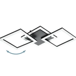 Plafoniere Moderne-Eglo Paranday z plafoniera moderna led da 2700k a 6500k orientabile smart