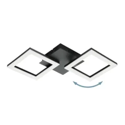 Plafoniere Moderne-Eglo Paranday z plafoniera smart orientabile led da 2700k a 6500k